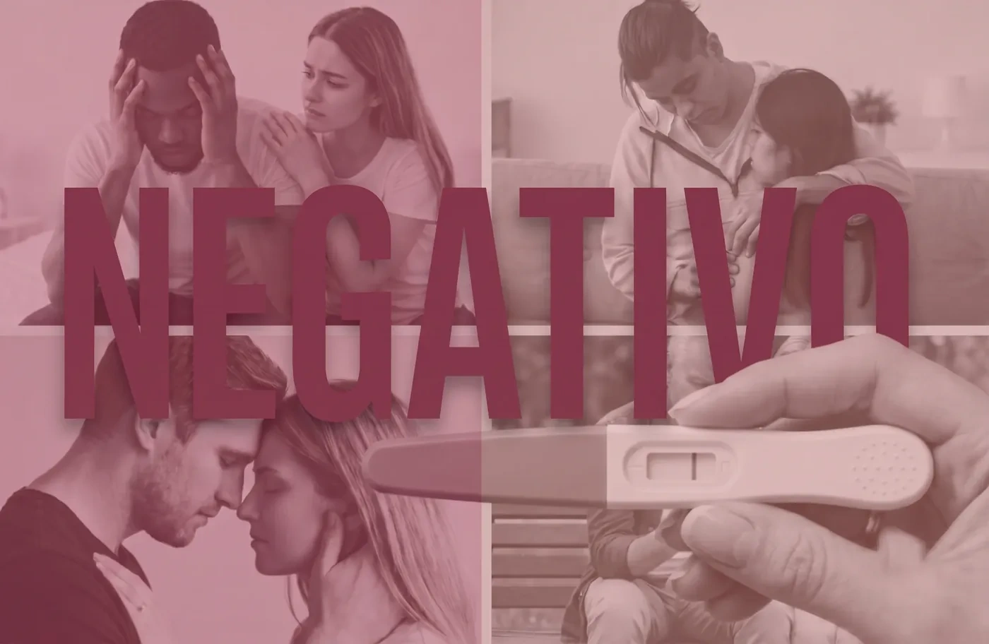 Colagem NEGATIVO — casais enfrentando a espera