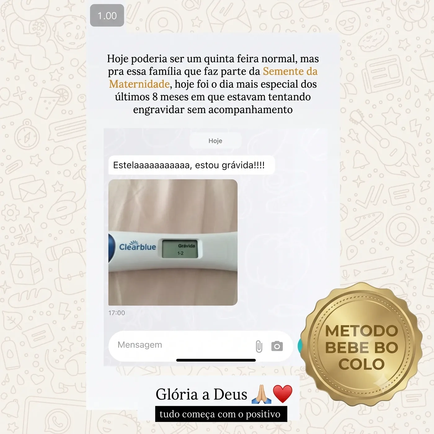 Depoimento de paciente do Método Bebê no Colo